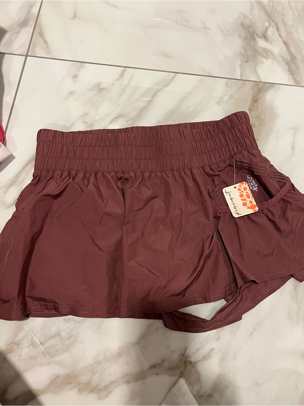 Free People Athletic Skort in Deep Wine